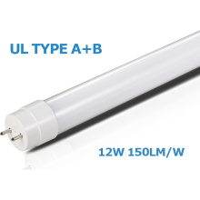 UL dlc aufgeführt UL Typ A + B 12W 150LM / W elektronisches Vorschaltgerät kompatibel oder Ballast Bypass 4FT Glas T8 LED-Röhre